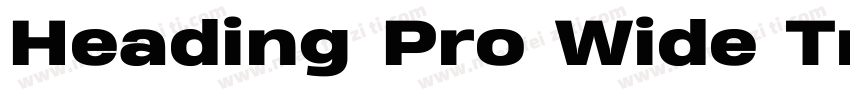 Heading Pro Wide Tri字体转换